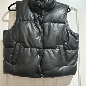 Old Navy Charcoal Puffer Vest